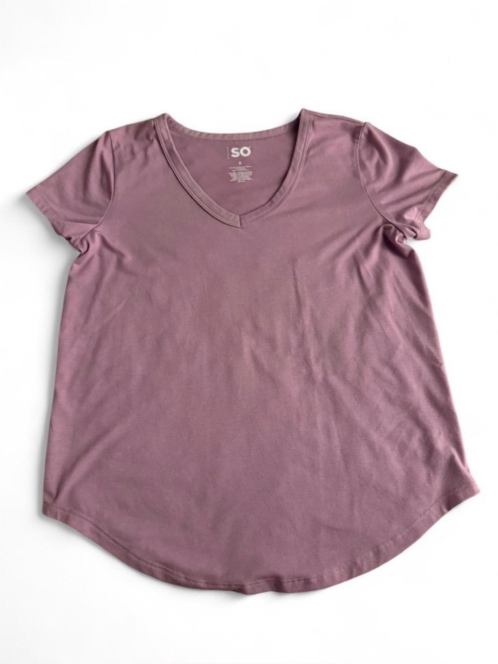 SO Women’s Mauve V-Neck Short Sleeve Tee